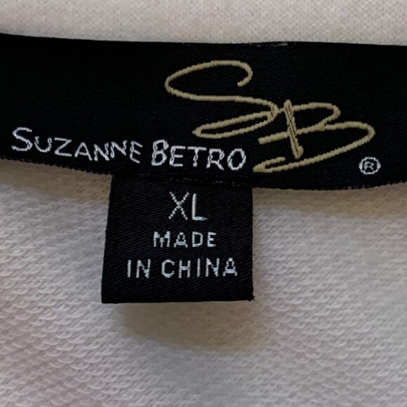 Suzanne Betro Dress Women's Plus Size XL Black White Long Sleeve Knit Pockets - Picture 9 of 11